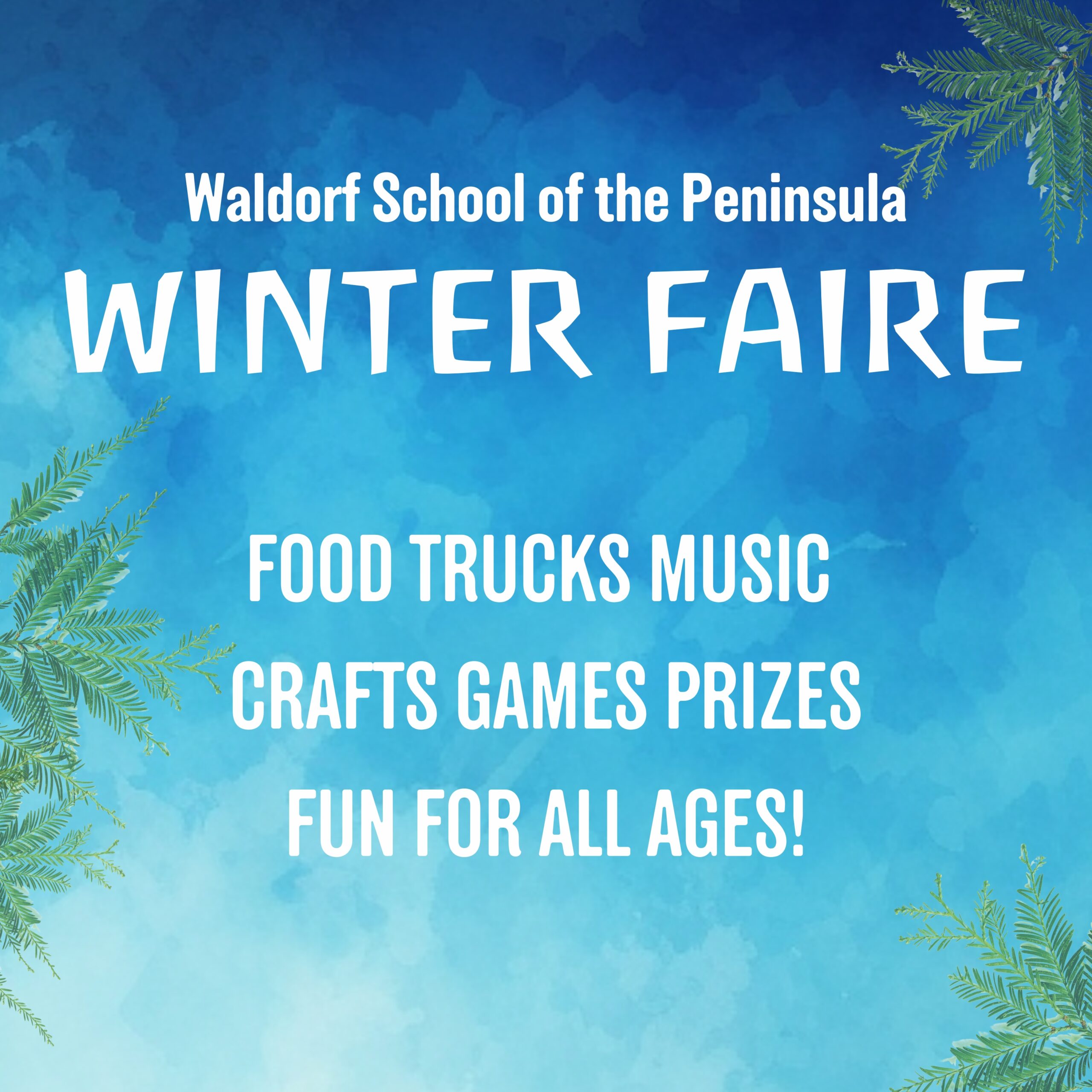 Winter Faire<br />
Food Trucks Music Crafts Games Prizes Fun for All Ages