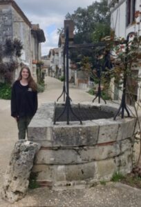 Student in a historic village in France